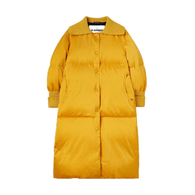 (Women) Jil Sander FW22 Quilted Single-Breasted Jacket Yellow Outerwear J02AF0001-JTN006-828