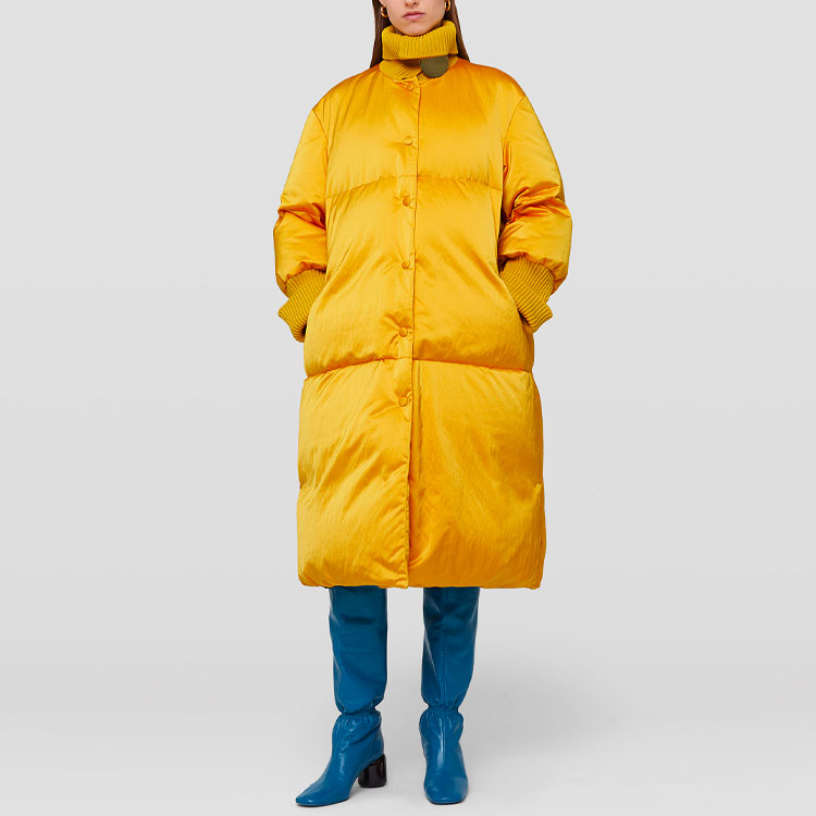 Lookbook (Women) Jil Sander FW22 Quilted Single-Breasted Jacket Yellow Outerwear J02AF0001-JTN006-828