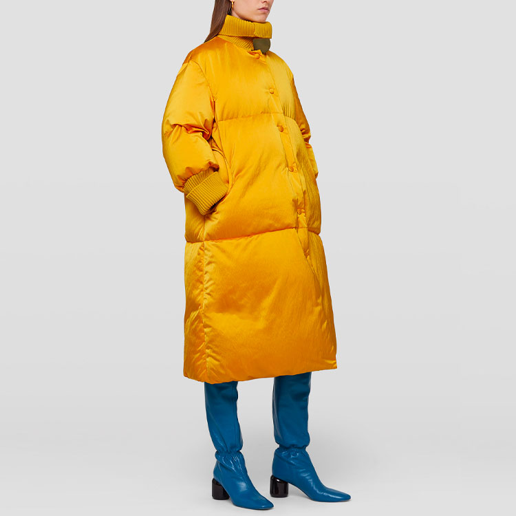 Purchase (Women) Jil Sander FW22 Quilted Single-Breasted Jacket Yellow Outerwear J02AF0001-JTN006-828