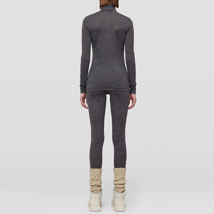 Shop (W) 吉尔·桑达 FW22 深灰色纯色标志印花紧身裤 J40KA0029-J70021-028