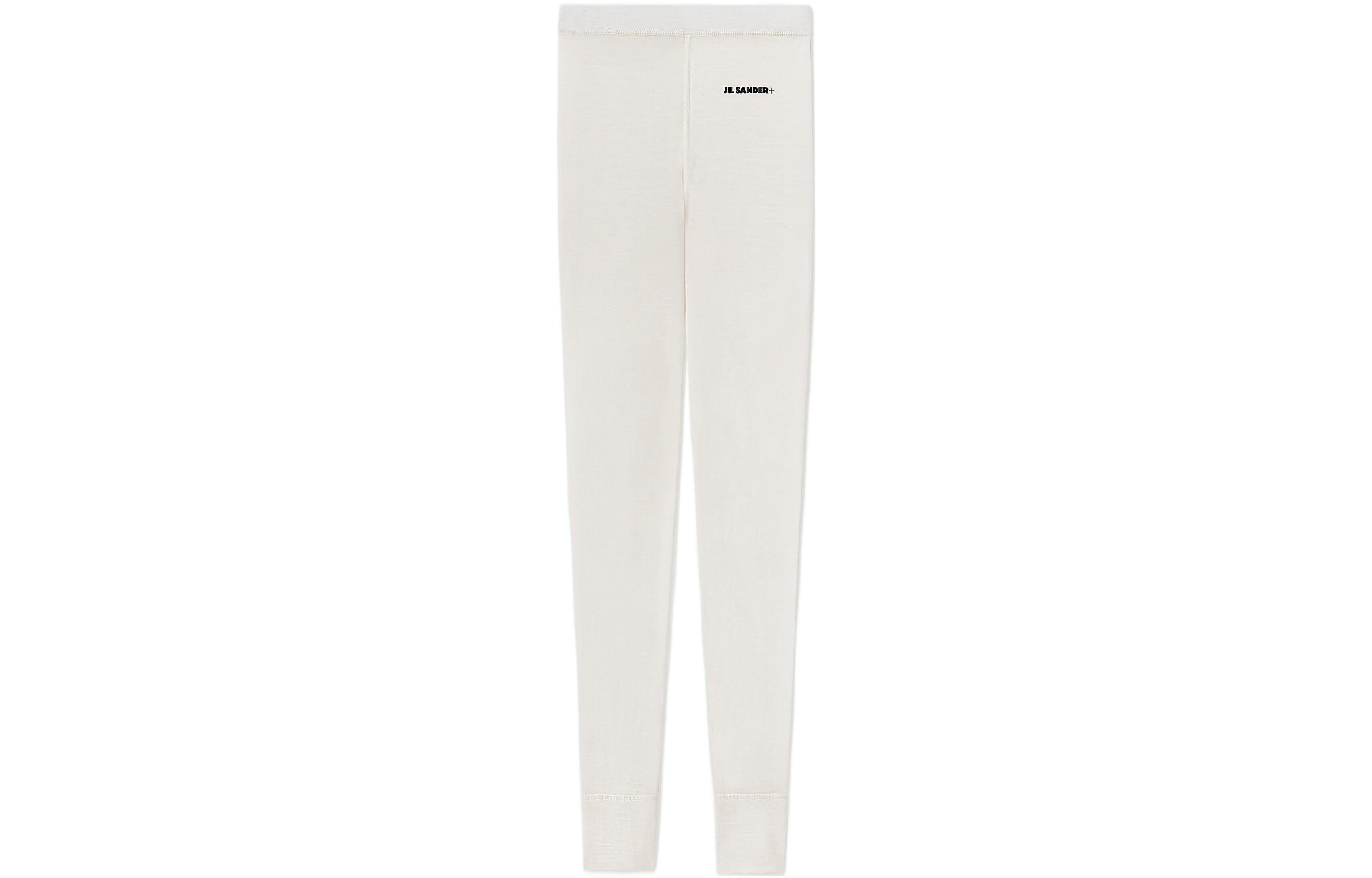 (Women) Jil Sander FW22 Solid Logo Print Leggings Women’s Off-White. J40KA0029-J70021-102