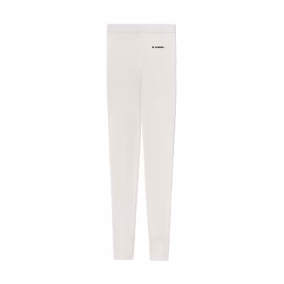 (Women) Jil Sander FW22 Solid Logo Print Leggings Women’s Off-White. J40KA0029-J70021-102