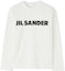 Buy (W) JIL SANDER FW23 白色印字長袖圓領T恤。 J02GC0107J45047