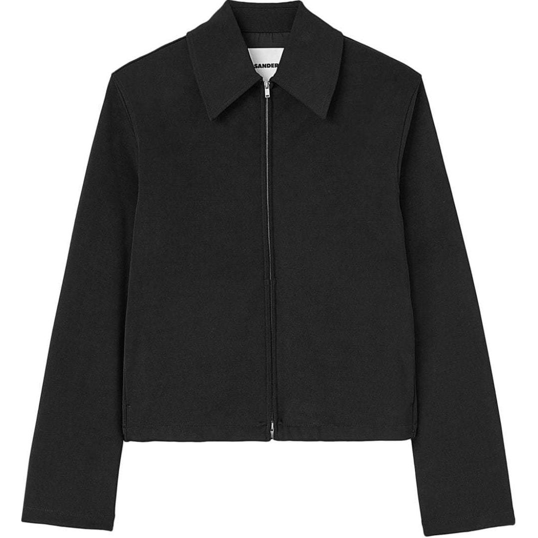 Order (Women) JIL SANDER FW24  Black Knit Textured Long Sleeve Jacket. J02BN0180J20053-BLACK