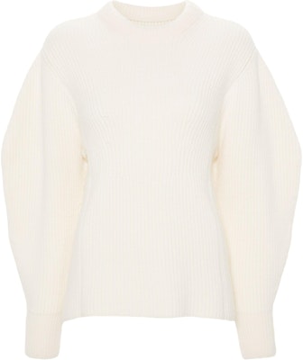 (W) Jil Sander FW24 寬鬆圓領針織毛衣 米白色 J03GP0150J14747-WHITE Buy (W) Jil Sander FW24 寬鬆圓領針織毛衣 米白色 J03GP0150J14747-WHITE