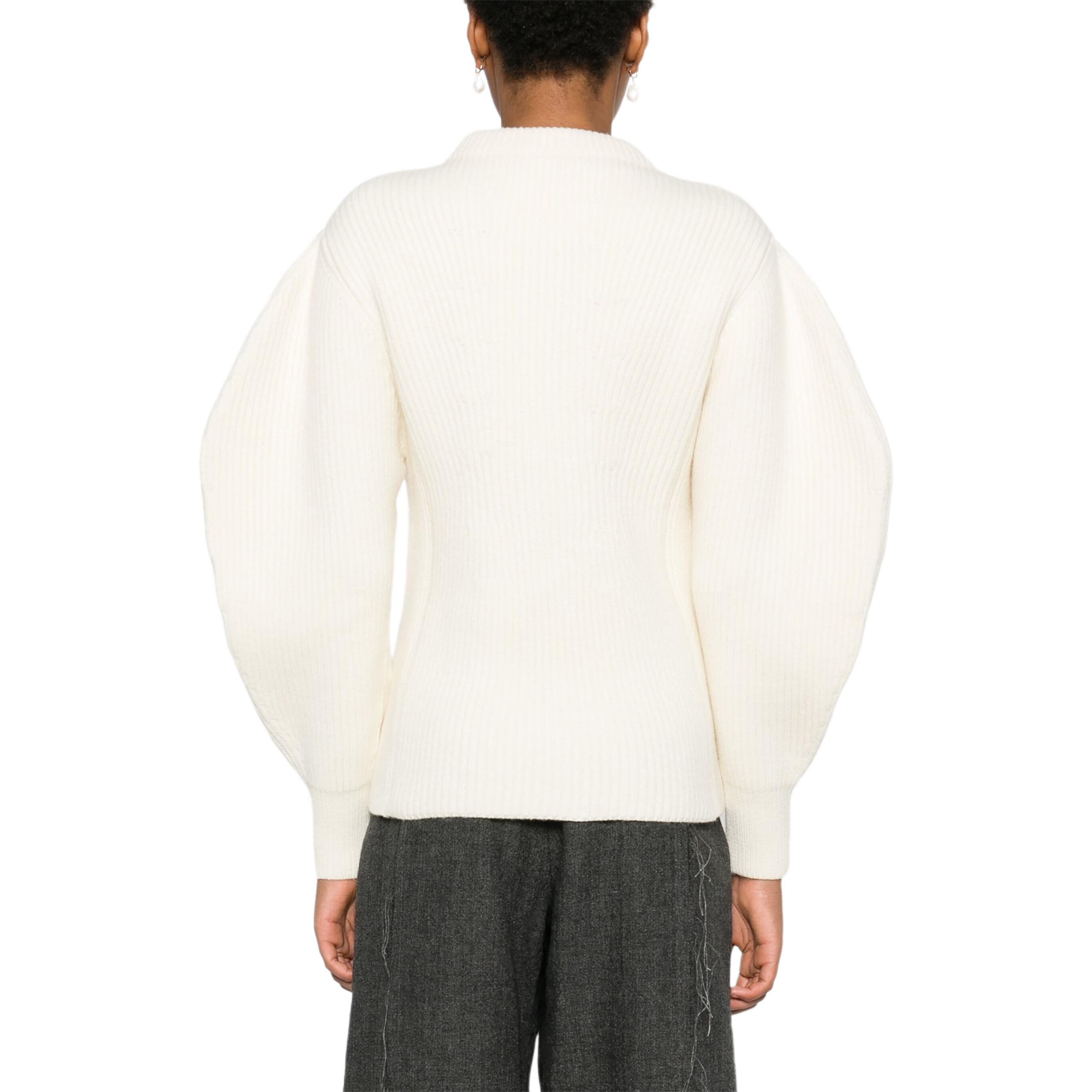 Shop (W) Jil Sander FW24 寬鬆圓領針織毛衣 米白色 J03GP0150J14747-WHITE