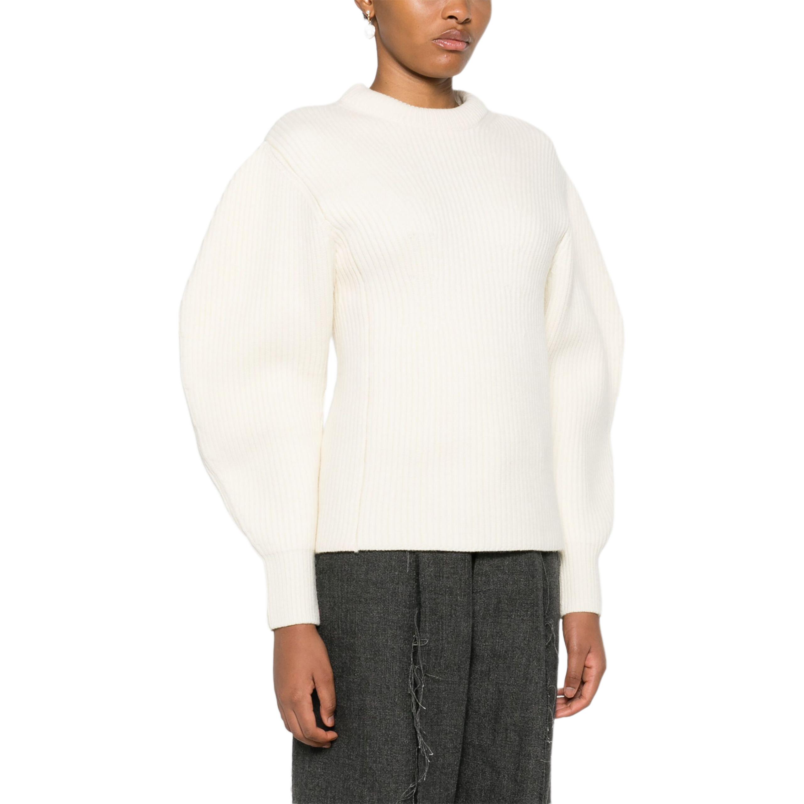 Purchase (W) Jil Sander FW24 寬鬆圓領針織毛衣 米白色 J03GP0150J14747-WHITE