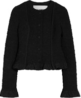 (Women) Jil Sander FW24 Single-Breasted Black Knit Long Sleeve Jacket. J02BN0211J70193-001 (Women) Jil Sander FW24 Single-Breasted Black Knit Long Sleeve Jacket. J02BN0211J70193-001