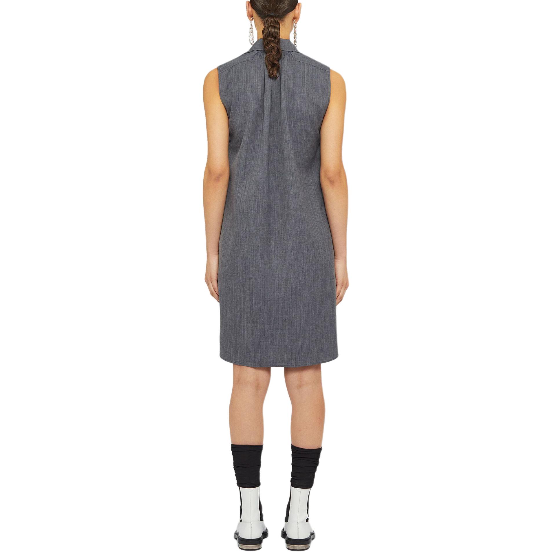 Shop (Women) Jil Sander FW24  Sleeveless Solid Button-Front Dress Grey J02CT0399J40171-GRAY