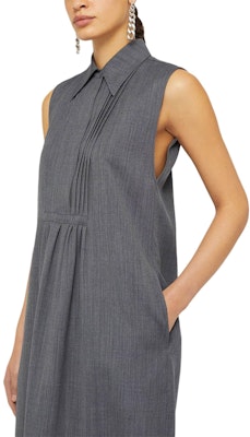 (Women) Jil Sander FW24 Sleeveless Solid Button-Front Dress Grey J02CT0399J40171-GRAY Purchase (Women) Jil Sander FW24 Sleeveless Solid Button-Front Dress Grey J02CT0399J40171-GRAY