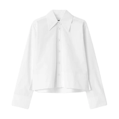 (Women) Jil Sander FW24 White Long Sleeve Plain Single-Breasted Shirt. J02DL0199J45002-100