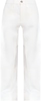 (Women) Jil Sander FW24 Mid-Rise White Casual Pants with Hidden Zip for Women. J04KA0115J46463-WHITE (Women) Jil Sander FW24 Mid-Rise White Casual Pants with Hidden Zip for Women. J04KA0115J46463-WHITE