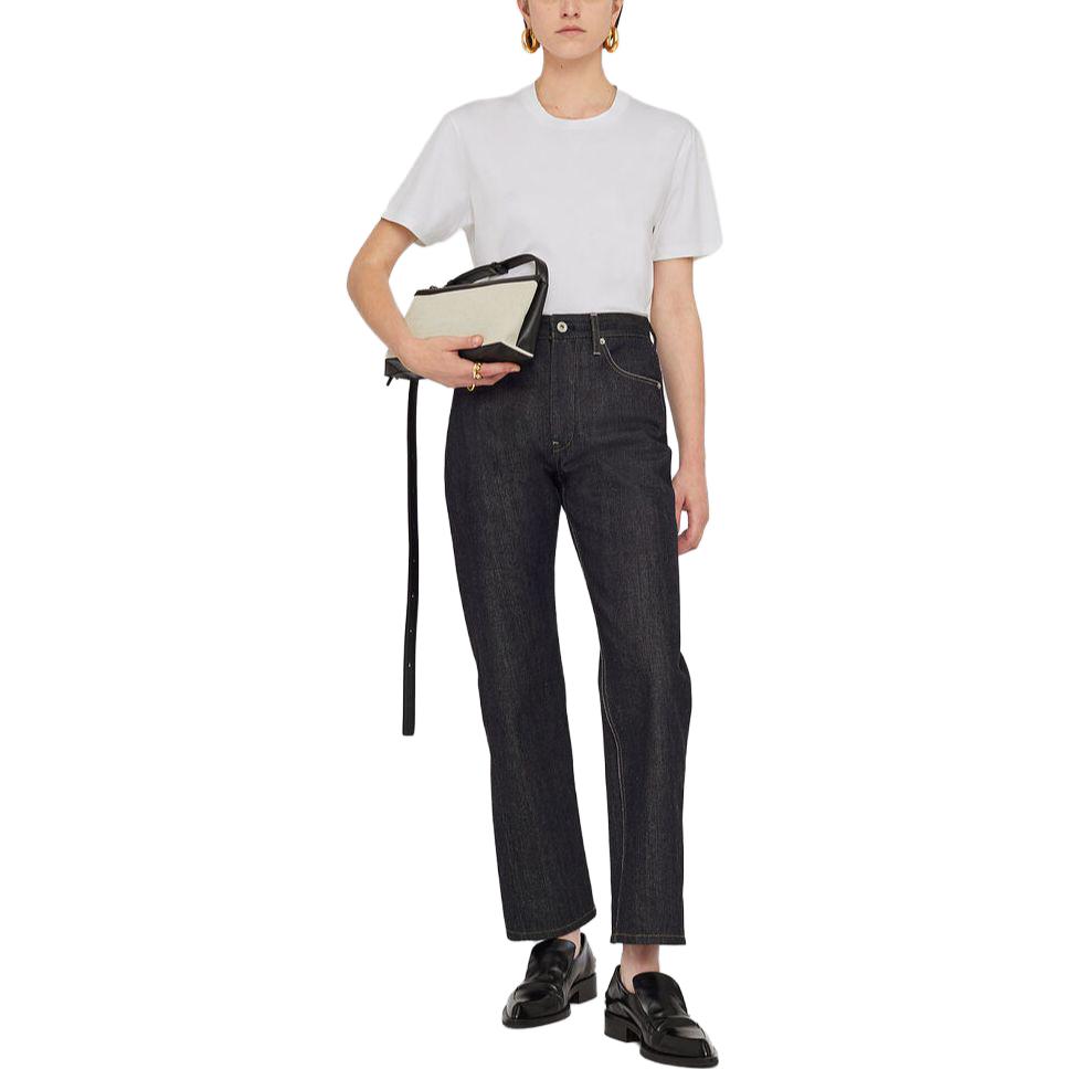 Lookbook (Women) JIL SANDER Mid-Rise Straight-Leg Jeans Women Black J04KA0104-J45041-405