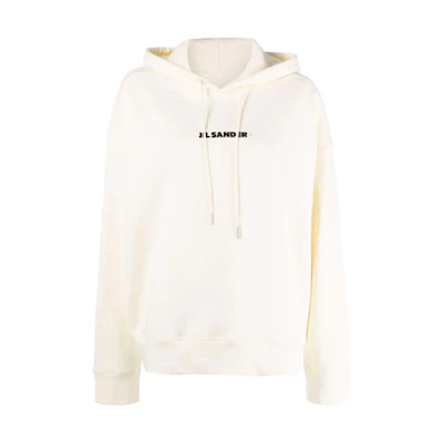 (Women) JIL SANDER Organic Cotton Hoodie Off-White JPPT707512-WT248608-106