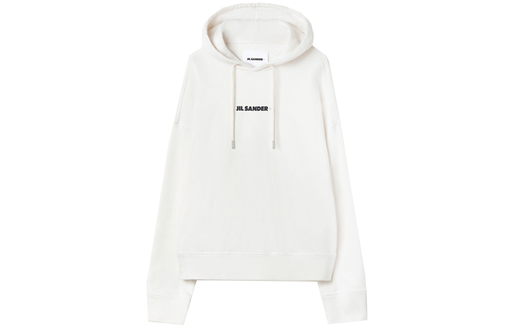 Order (W) 吉尔·桑达有机棉连帽衫 白色 JPPS707512-WS248608-102