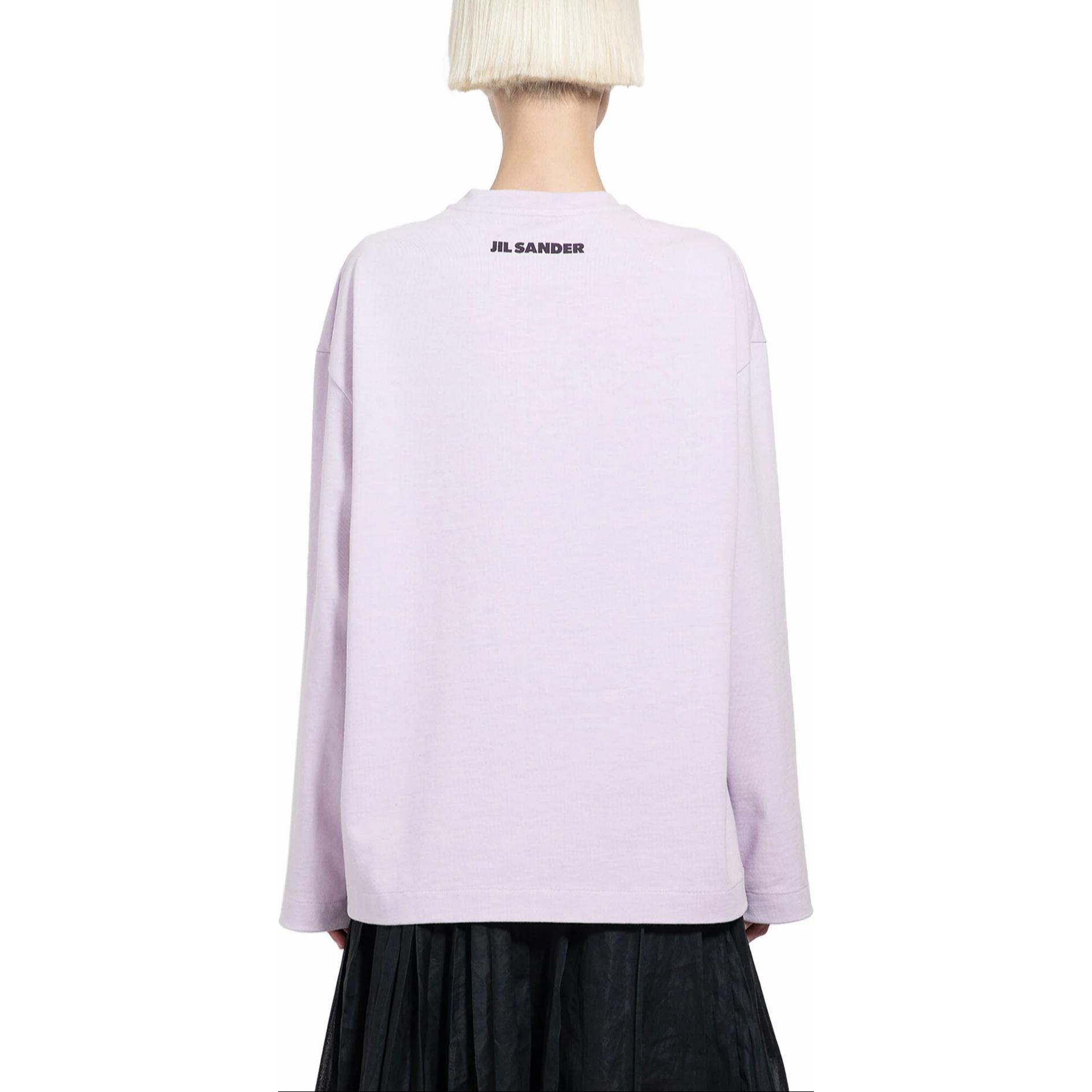 Purchase (Women) JIL SANDER Pink Graphic Print Loose Fit Long Sleeve T-Shirt Women. J03GC0120J20218-565