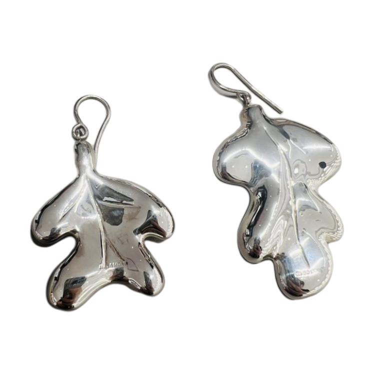 (Women) Jil Sander Silver Logo Earrings for Women. JSPU837209_WUS80050 040