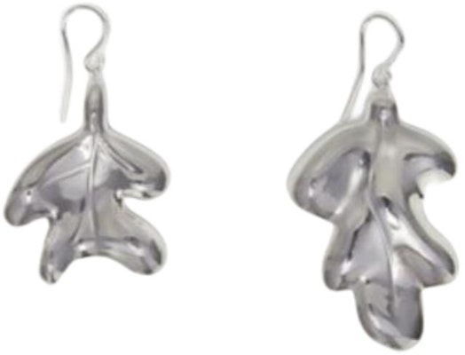 (Women) Jil Sander Silver Logo Earrings for Women. JSPU837209_WUS80050 040 Lookbook (Women) Jil Sander Silver Logo Earrings for Women. JSPU837209_WUS80050 040
