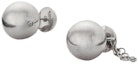 Order (Women) Jil Sander Silver Spherical Letter Engraved Earrings J11VG0004_J12002