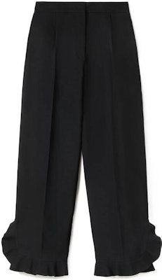 (Women) JIL SANDER SS22 Black Cropped Lace Detail Trousers JSPU311000-WU470300-001 Order (Women) JIL SANDER SS22 Black Cropped Lace Detail Trousers JSPU311000-WU470300-001