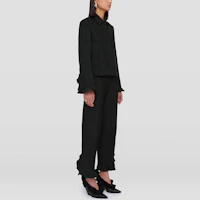 Purchase (W) JIL SANDER SS22 黑色蕾絲細節九分褲 JSPU311000-WU470300-001