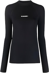 (W) JIL SANDER SS22 黑色长袖徽标印花拼接细节POLO衫 JPPU7835-20WU478-008 Buy (W) JIL SANDER SS22 黑色长袖徽标印花拼接细节POLO衫 JPPU7835-20WU478-008