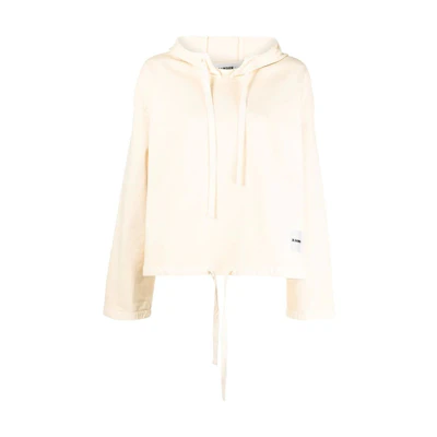 (Women) Jil Sander SS22 Solid Knit Hoodie Light Yellow. J40GU0009JTN030