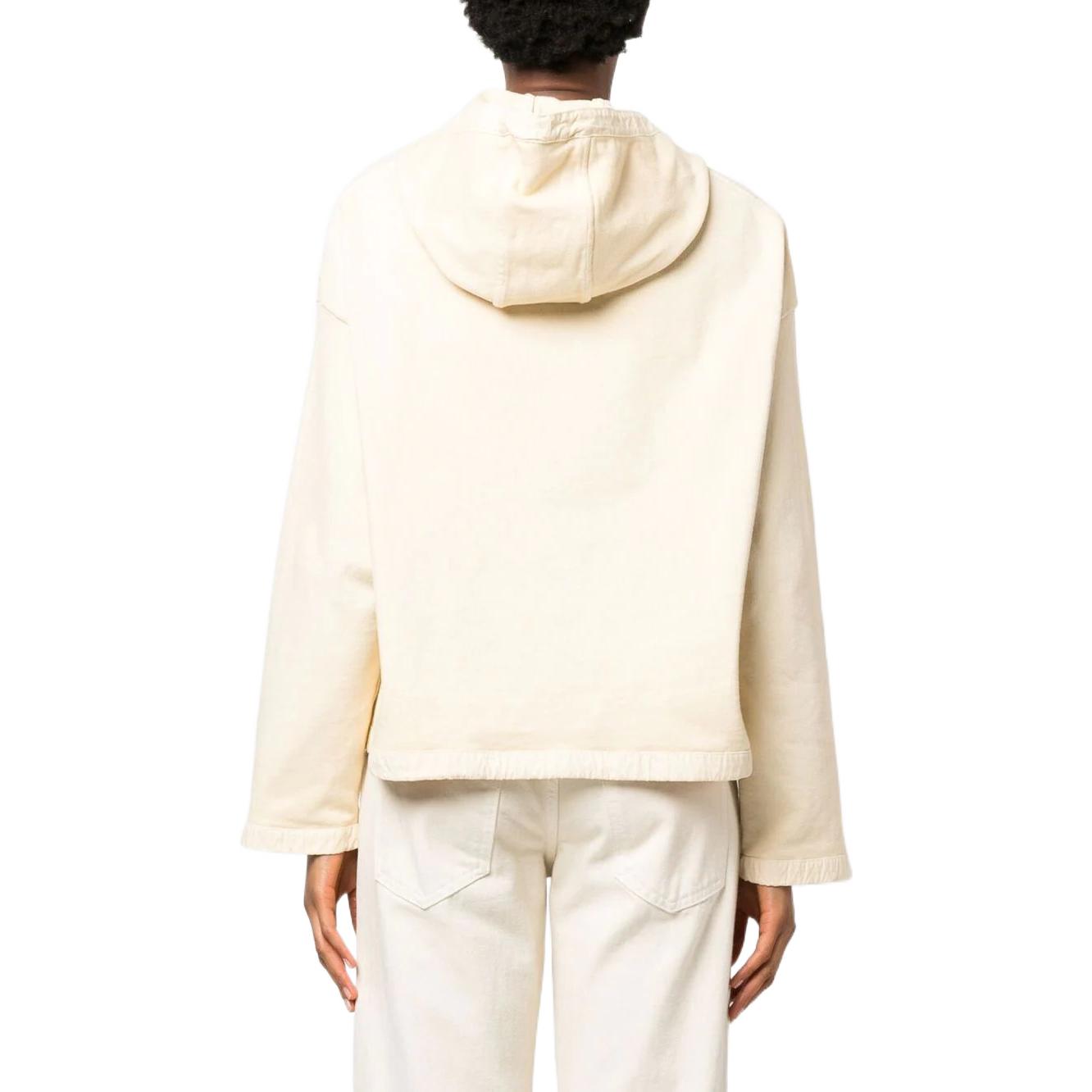 Shop (W) 질 샌더 SS22 솔리드 니트 후디 라이트 옐로우. J40GU0009JTN030