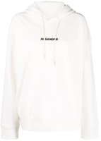 (Women) JIL SANDER SS22 White Hoodie with Logo Print. JPPU707512WU248608-102 (Women) JIL SANDER SS22 White Hoodie with Logo Print. JPPU707512WU248608-102