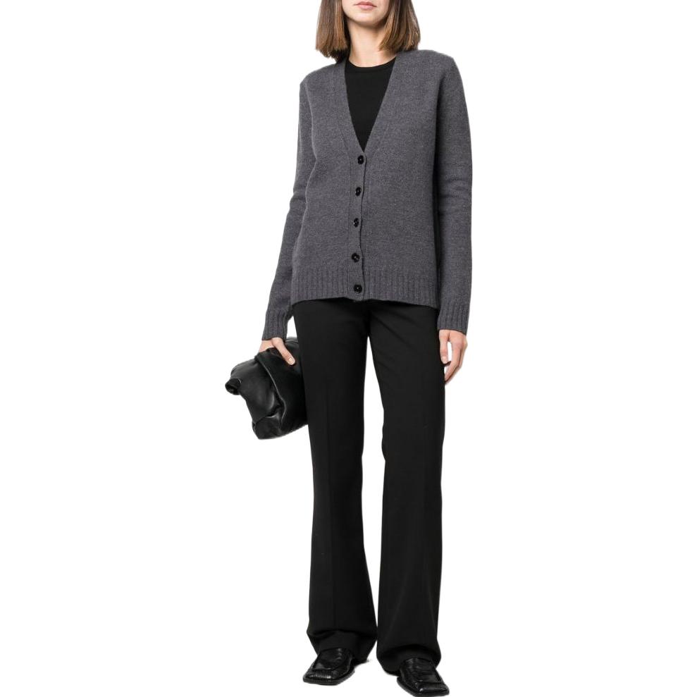 Lookbook (W) Jil Sander 女款灰色SS22寬鬆單排扣羊毛V領毛衣 J02GP0055J14506032