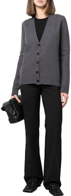 (W) Jil Sander 女款灰色SS22寬鬆單排扣羊毛V領毛衣 J02GP0055J14506032 Lookbook (W) Jil Sander 女款灰色SS22寬鬆單排扣羊毛V領毛衣 J02GP0055J14506032
