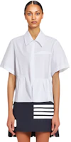 Details for (W) Jil Sander SS22 白色荷葉邊短袖襯衫 JSPU601755-WU245200-100