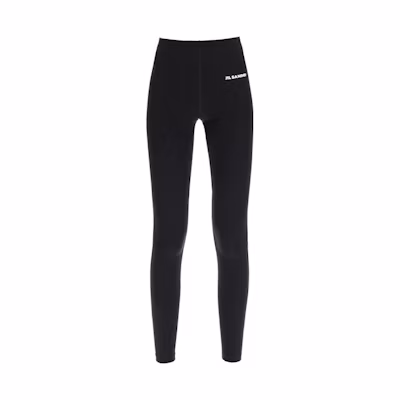(Women) Jil Sander SS23 Solid Color Slim Fit Leggings Black JPPU783523WU478208-001