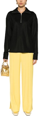 (Women) JIL SANDER SS24 Black Half-Zip Pullover Sweatshirt. J02GU0107J20140-BLACK Lookbook (Women) JIL SANDER SS24 Black Half-Zip Pullover Sweatshirt. J02GU0107J20140-BLACK