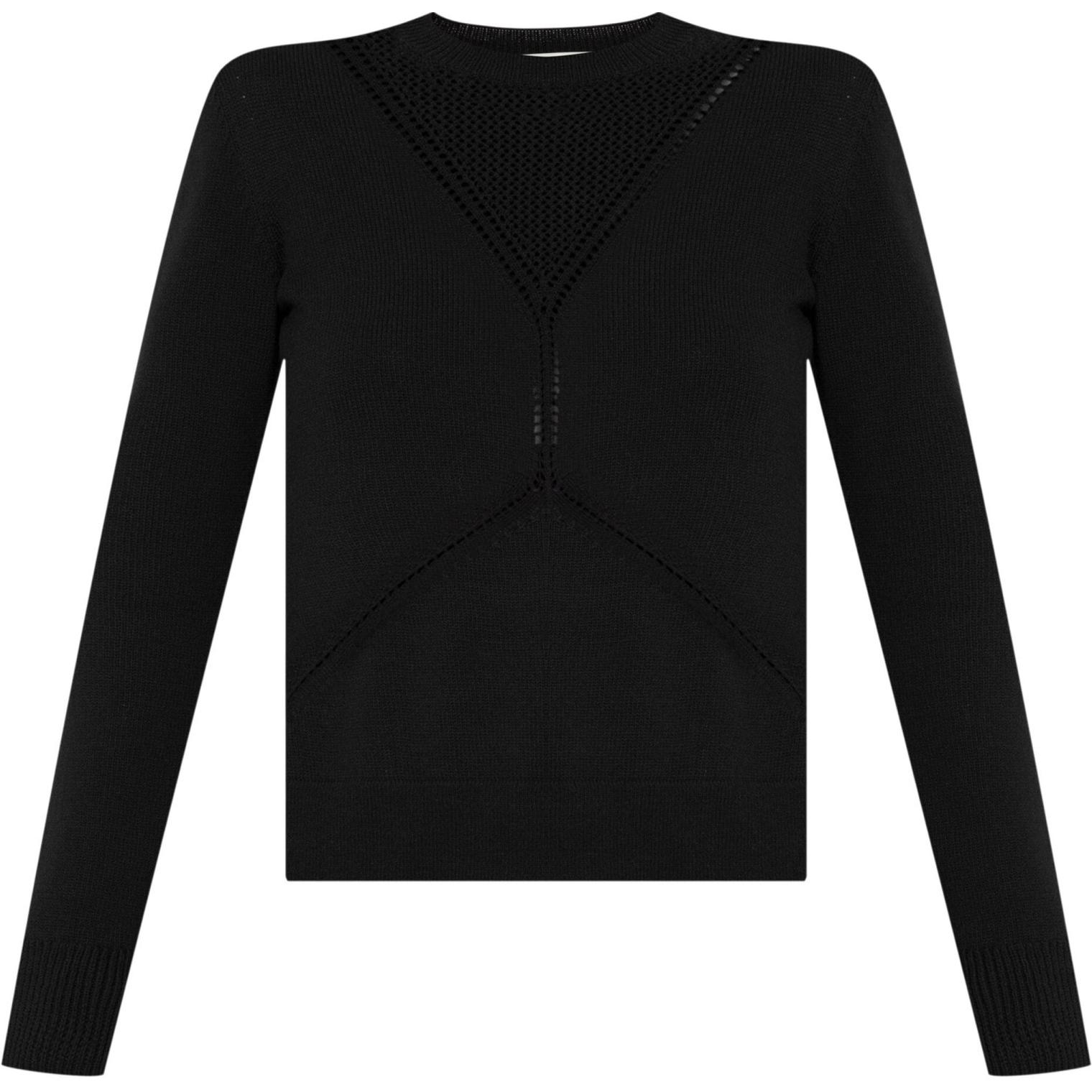 Order (Women) Jil Sander SS24  Black Knit Pullover Crewneck Sweater Long Sleeve J01GP0117J14617-BLACK