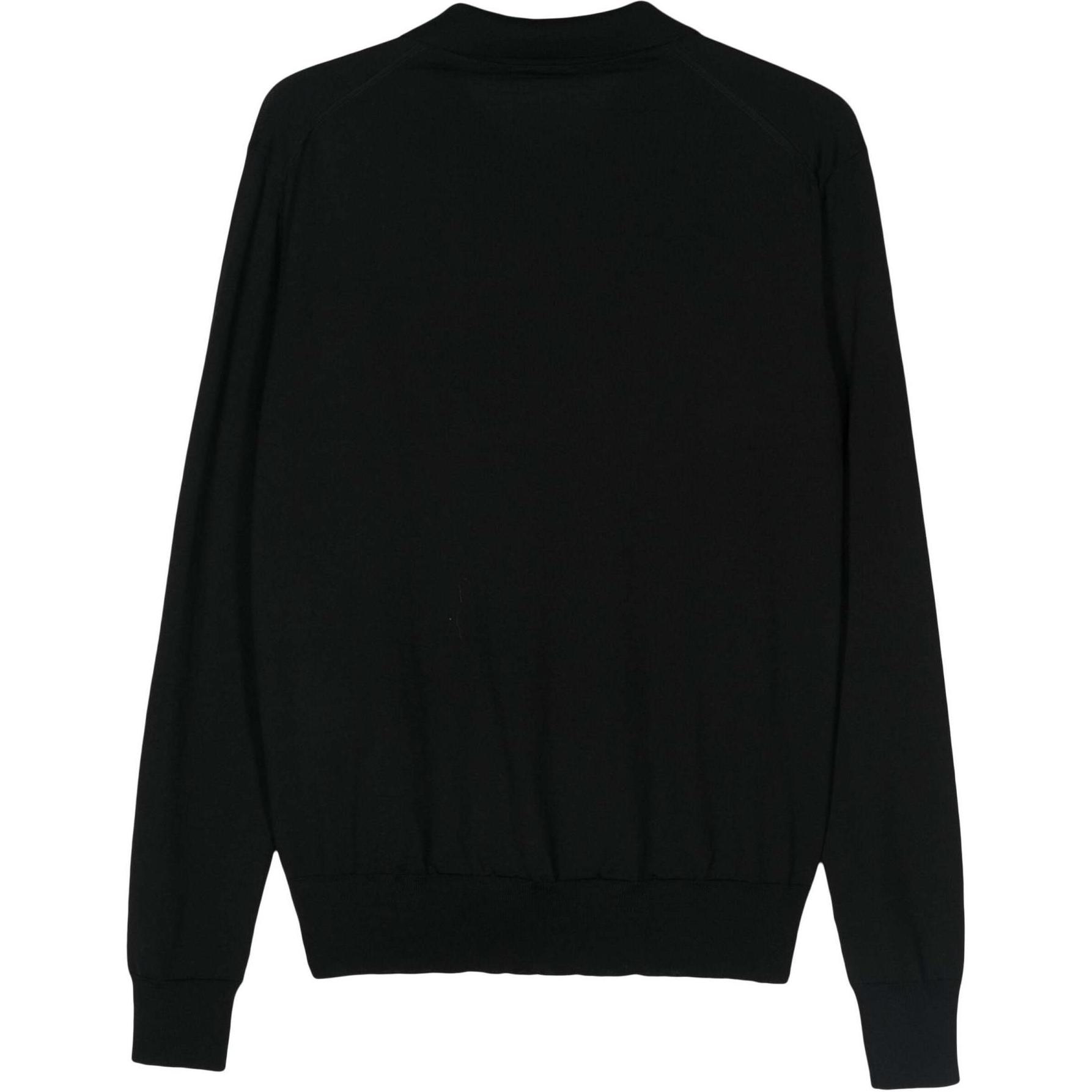 Lookbook (W) ジルサンダー SS24 ブラックニットプルオーバースウェットシャツ バッジ付き J02GP0183J14723-BLACK