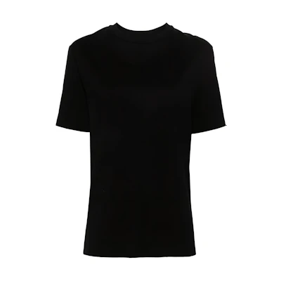 (Women) JIL SANDER SS24 Black Logo Graphic Comfort Crewneck T-Shirt. J02GC0128J46219-BLACK