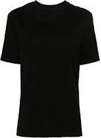 (W) 吉尔·桑德 JIL SANDER SS24 黑色标志图案舒适圆领T恤。 J02GC0128J46219-BLACK Order (W) 吉尔·桑德 JIL SANDER SS24 黑色标志图案舒适圆领T恤。 J02GC0128J46219-BLACK