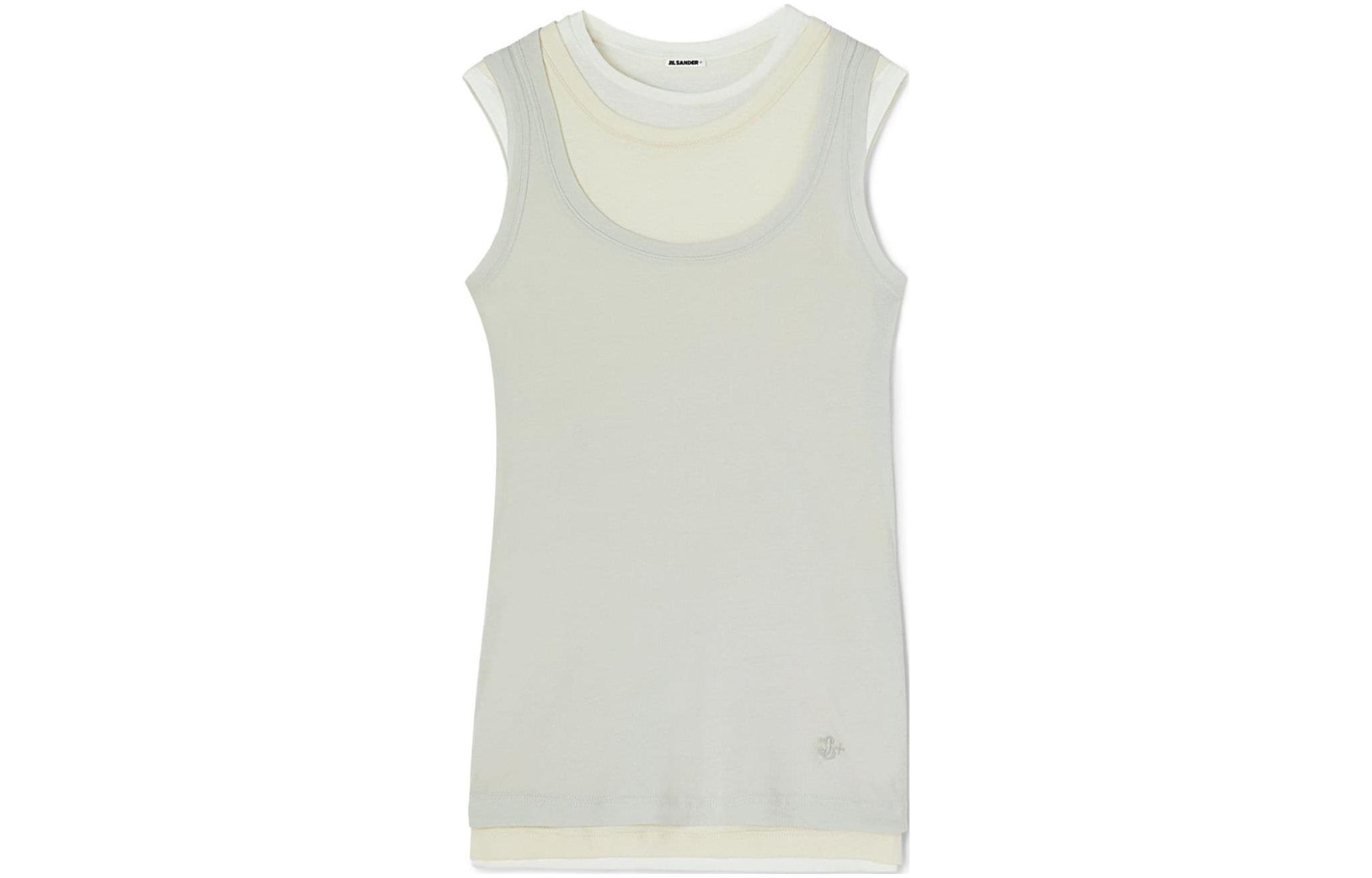(Women) Jil Sander SS24  Gray Layered Crewneck Tank Top. J40FV0106JTN356-GREY 圖 2