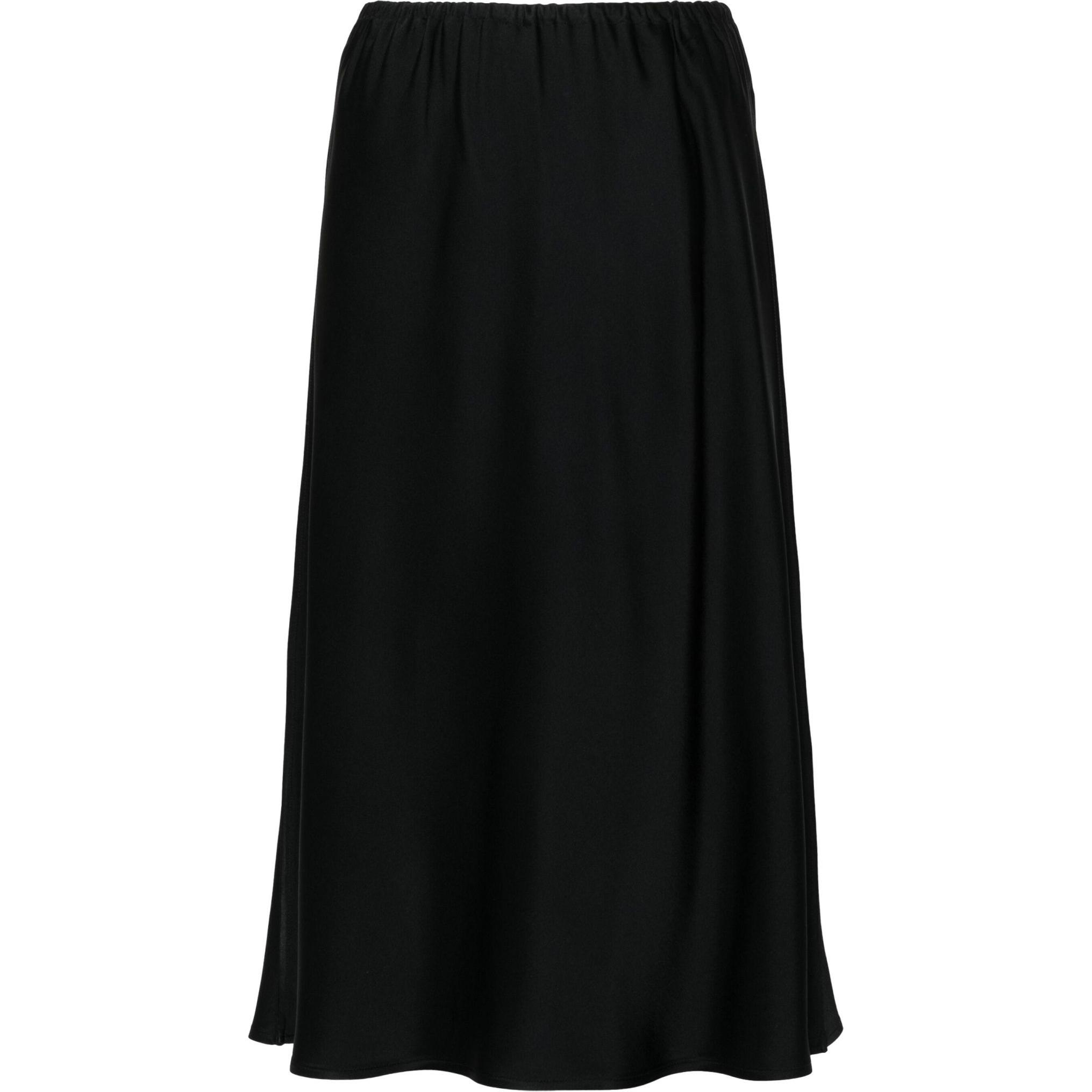 (Women) JIL SANDER SS24  High-Waisted Black Midi Casual Skirt. J02MA0238J76018-BLACK