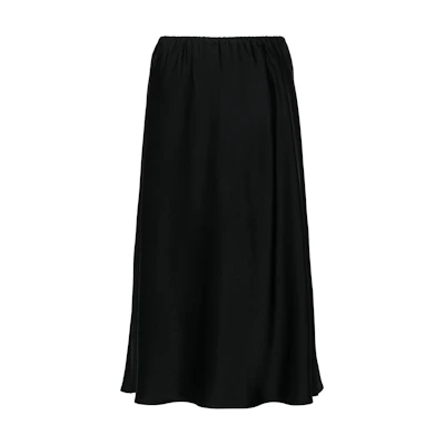 (Women) JIL SANDER SS24 High-Waisted Black Midi Casual Skirt. J02MA0238J76018-BLACK
