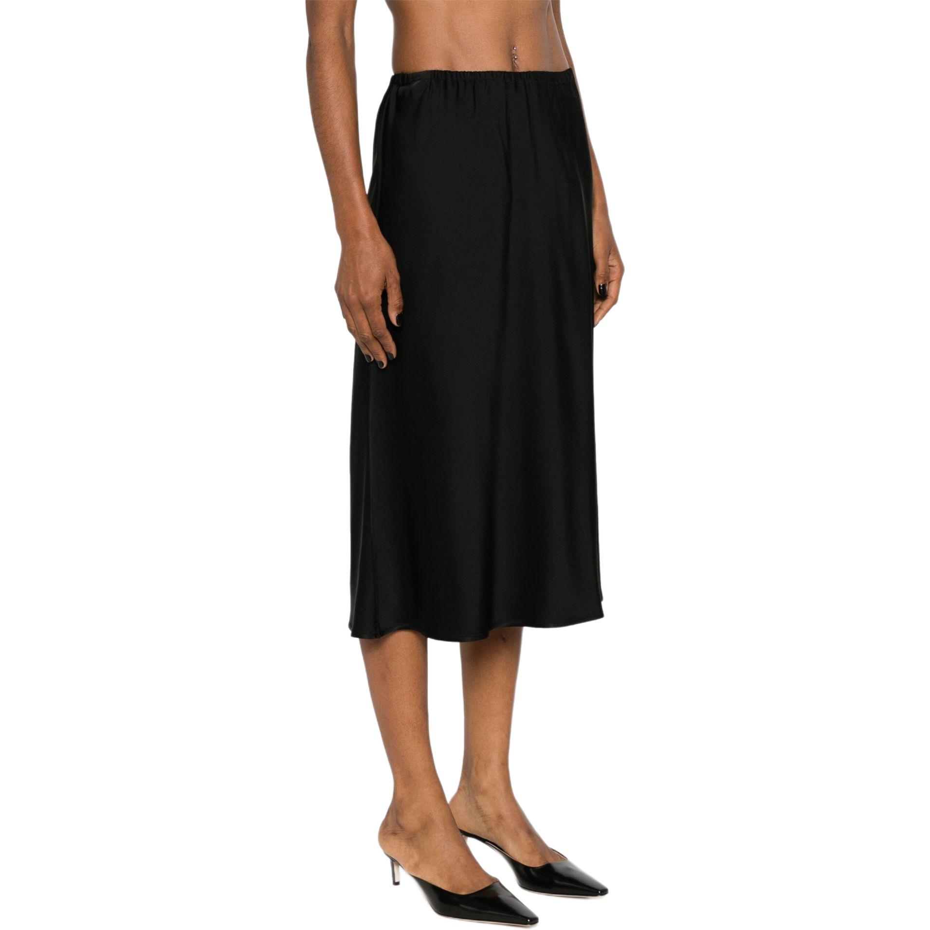 Purchase (Women) JIL SANDER SS24  High-Waisted Black Midi Casual Skirt. J02MA0238J76018-BLACK