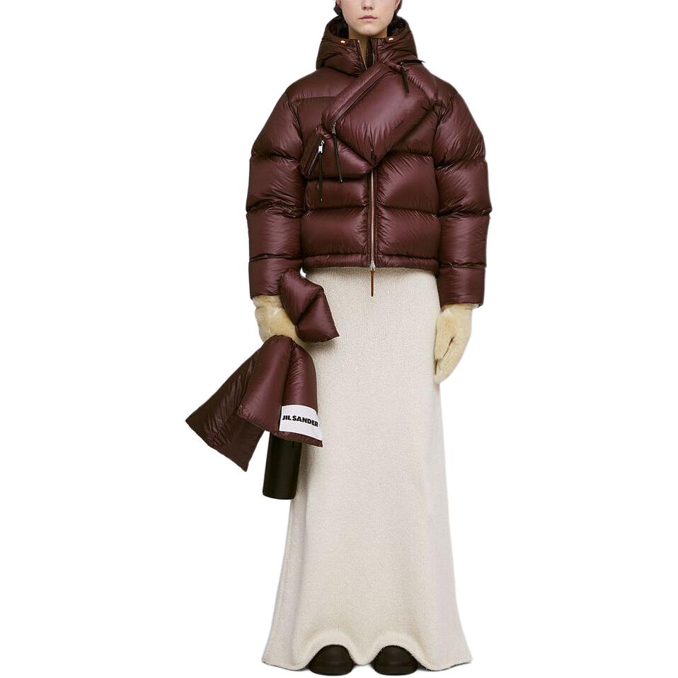 Lookbook (W) 질 샌더 SS24 후드 퍼퍼 자켓 에그플랜트 퍼플 롱슬리브. J40AF0131-J70122-603