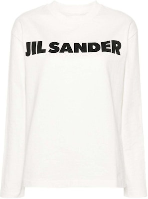 (Women) JIL SANDER SS24 Ivory White Logo Pattern Crewneck Sweatshirt. J02GC0107J45148-WHITE Order (Women) JIL SANDER SS24 Ivory White Logo Pattern Crewneck Sweatshirt. J02GC0107J45148-WHITE