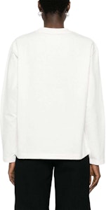 (W) ジルサンダー SS24 アイボリー ホワイト ロゴ柄 クルーネック スウェットシャツ J02GC0107J45148-WHITE Shop (W) ジルサンダー SS24 アイボリー ホワイト ロゴ柄 クルーネック スウェットシャツ J02GC0107J45148-WHITE