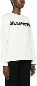 (W) ジルサンダー SS24 アイボリー ホワイト ロゴ柄 クルーネック スウェットシャツ J02GC0107J45148-WHITE Purchase (W) ジルサンダー SS24 アイボリー ホワイト ロゴ柄 クルーネック スウェットシャツ J02GC0107J45148-WHITE