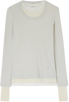 (Women) JIL SANDER SS24 Layered Colorblock Knit Long Sleeve Tee Gray. J40FV0104JTN356-GREY (Women) JIL SANDER SS24 Layered Colorblock Knit Long Sleeve Tee Gray. J40FV0104JTN356-GREY