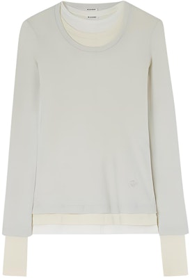 (Women) JIL SANDER SS24 Layered Colorblock Knit Long Sleeve Tee Gray. J40FV0104JTN356-GREY Buy (Women) JIL SANDER SS24 Layered Colorblock Knit Long Sleeve Tee Gray. J40FV0104JTN356-GREY