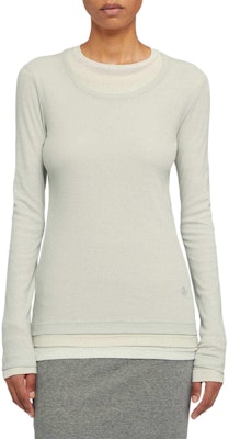 (Women) JIL SANDER SS24 Layered Colorblock Knit Long Sleeve Tee Gray. J40FV0104JTN356-GREY Shop (Women) JIL SANDER SS24 Layered Colorblock Knit Long Sleeve Tee Gray. J40FV0104JTN356-GREY