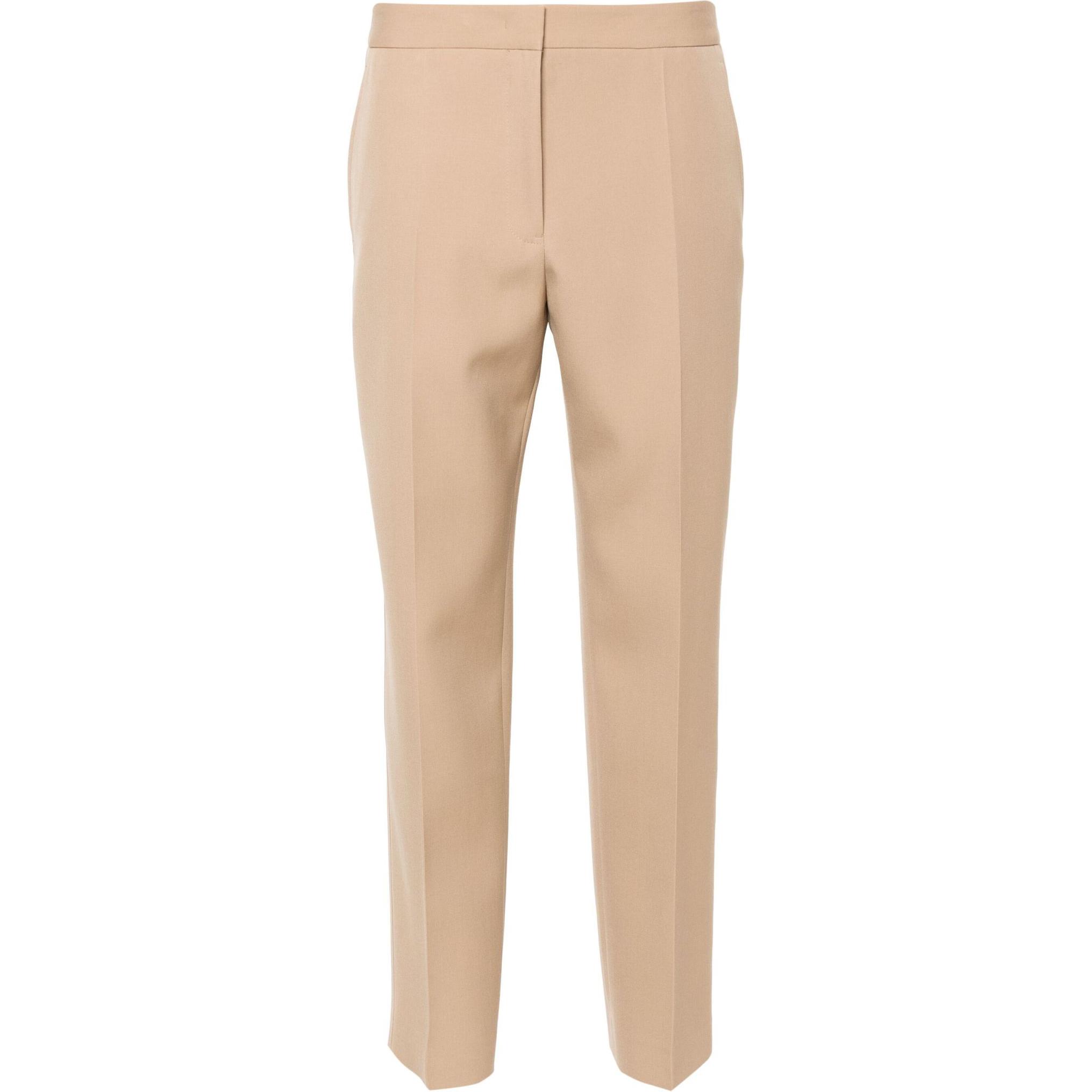 Order (Women) JIL SANDER SS24  Mid-Rise Casual Straight Pants Beige J02KA0284J40002-BEIGE